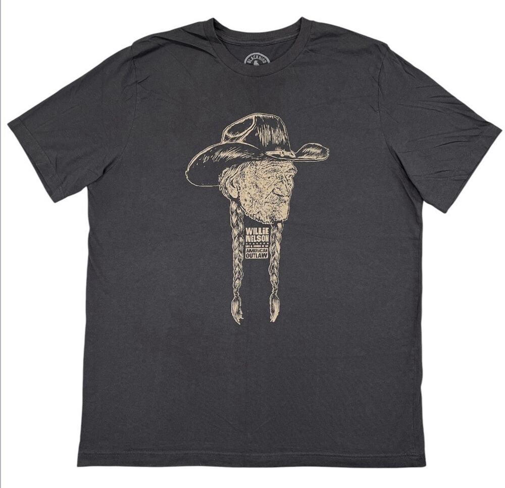 Willie Nelson American Outlaw Concert Mens 2XL Blackbird Presents Tour